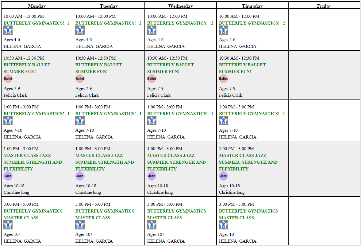 Schedule with link to register