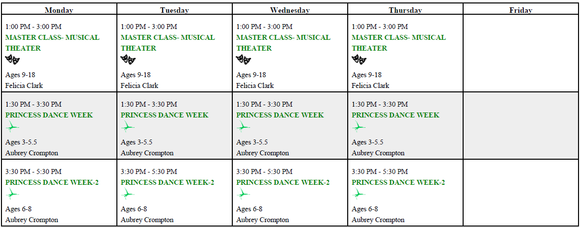Schedule with link to register